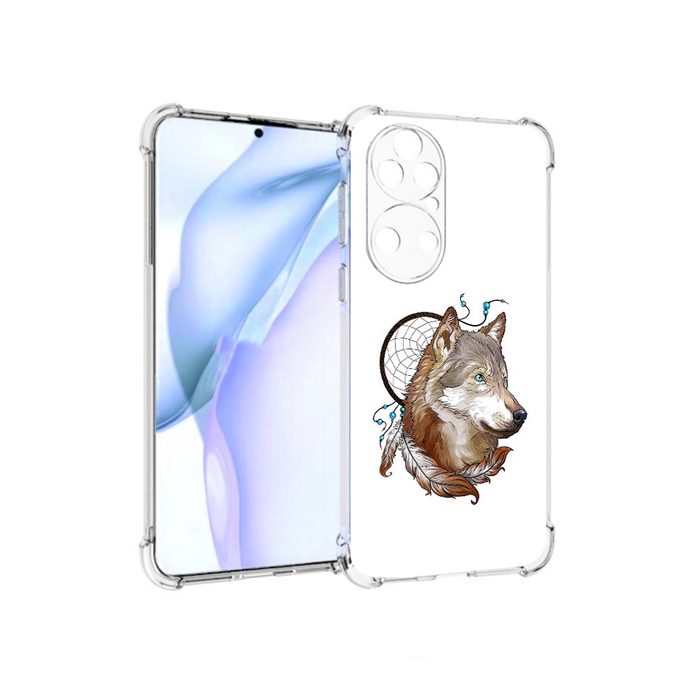 

Чехол MyPads Tocco для Huawei P50 волк и ловец снов, Прозрачный, Tocco
