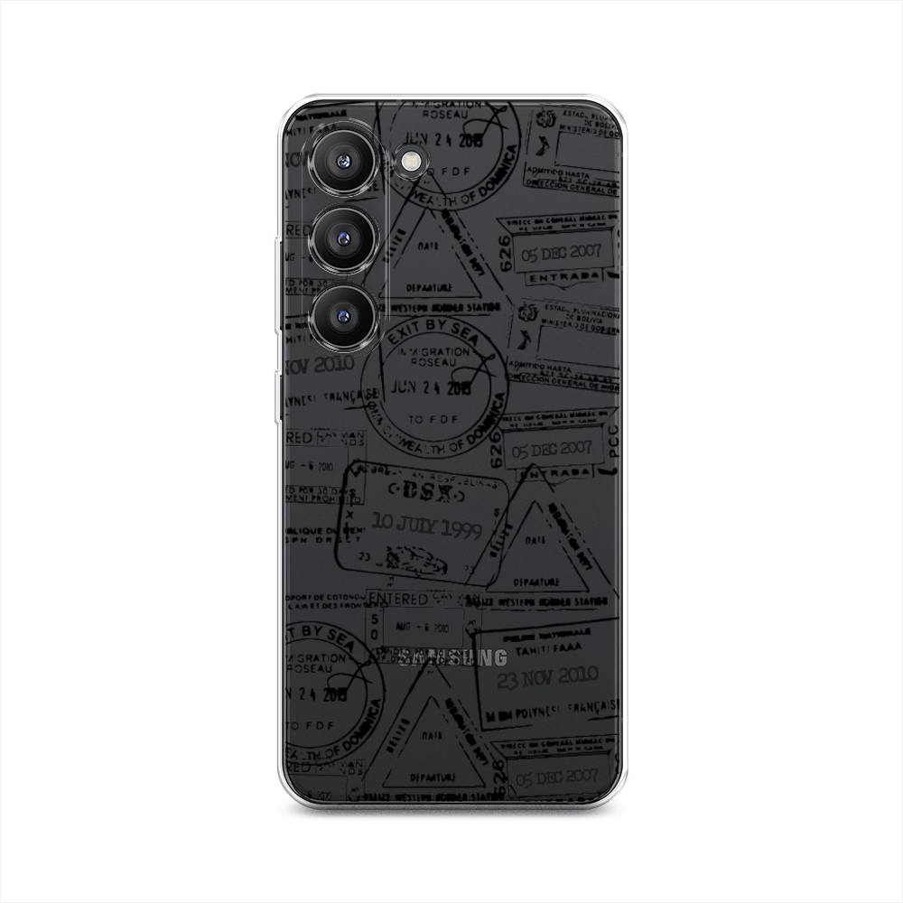 

Чехол на Samsung Galaxy S23 5G "Visa stamps 2", Белый;черный;серый, 2107350-2