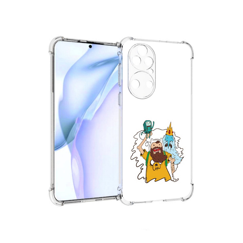 

Чехол MyPads Tocco для Huawei P50 время приключений старый Финн, Прозрачный, Tocco