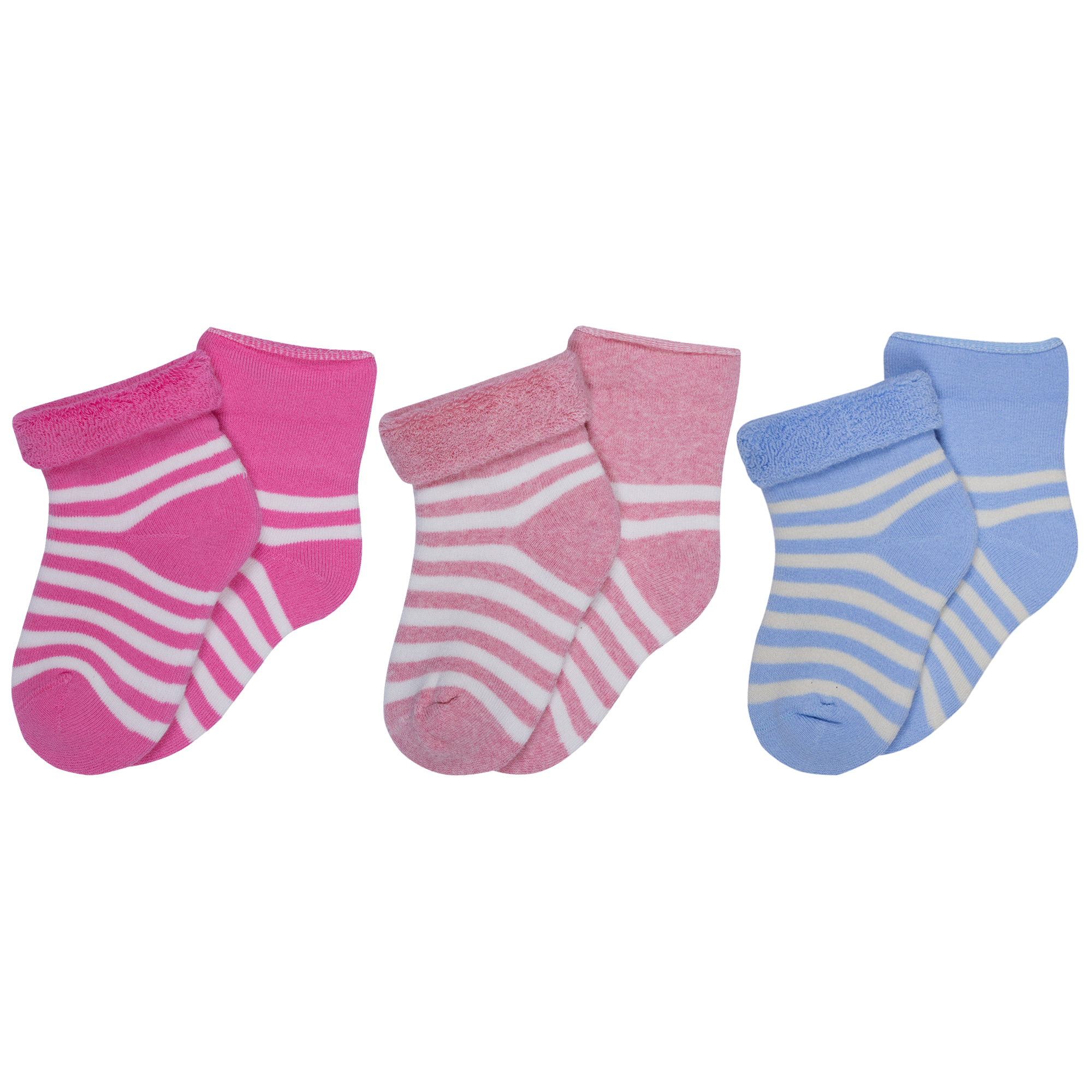 

Носки детские Rusocks 3-Д-109 цв. голубой; розовый; белый р. 10-12, 3-Д-109