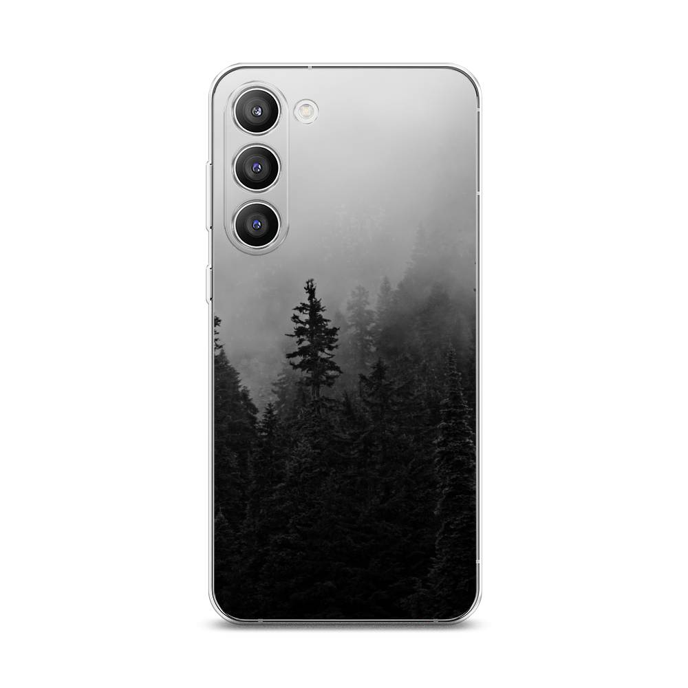 

Чехол на Samsung Galaxy S23 Plus 5G "Туманный лес", Серый;черный, 2107450-2