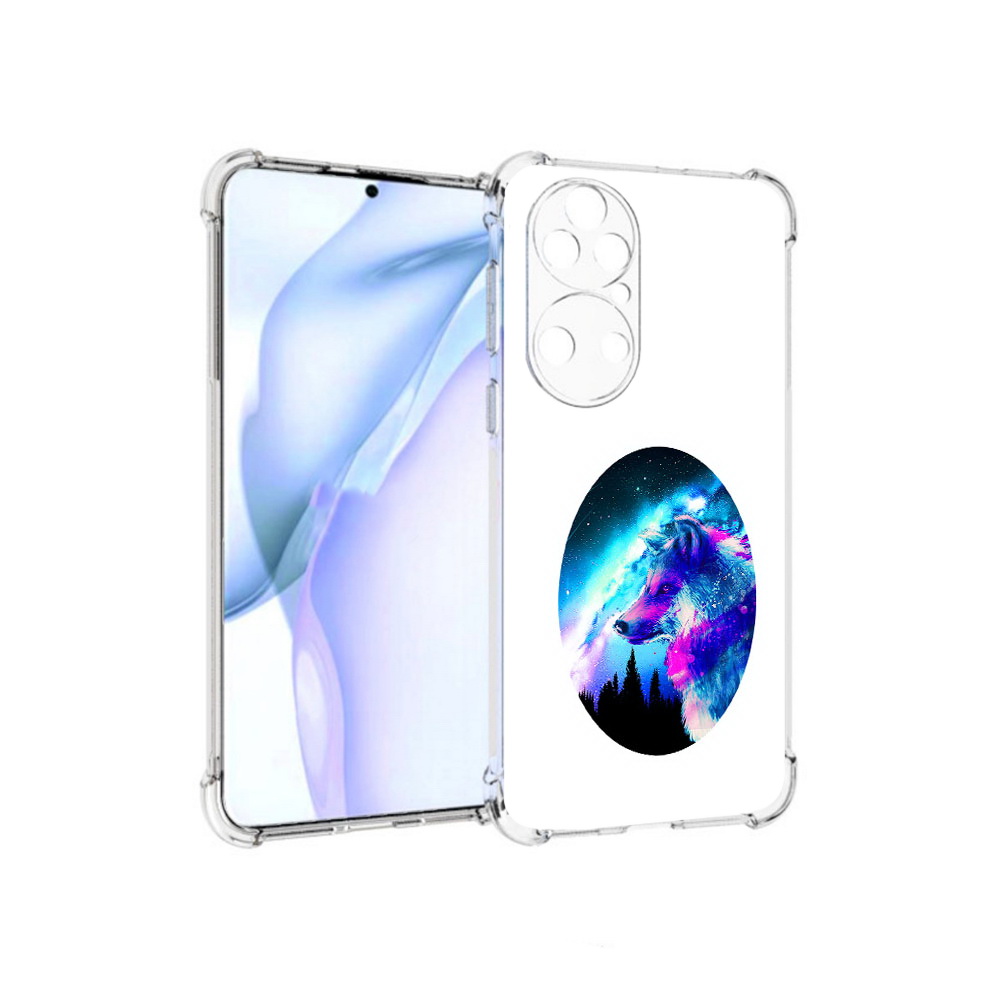 

Чехол MyPads Tocco для Huawei P50 голубой волк, Прозрачный, Tocco