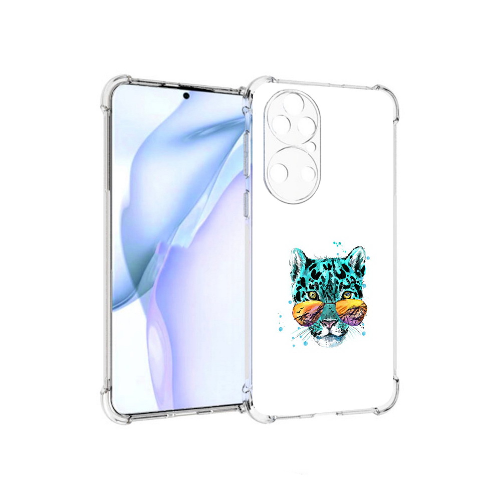 

Чехол MyPads Tocco для Huawei P50 голубой лео, Прозрачный, Tocco