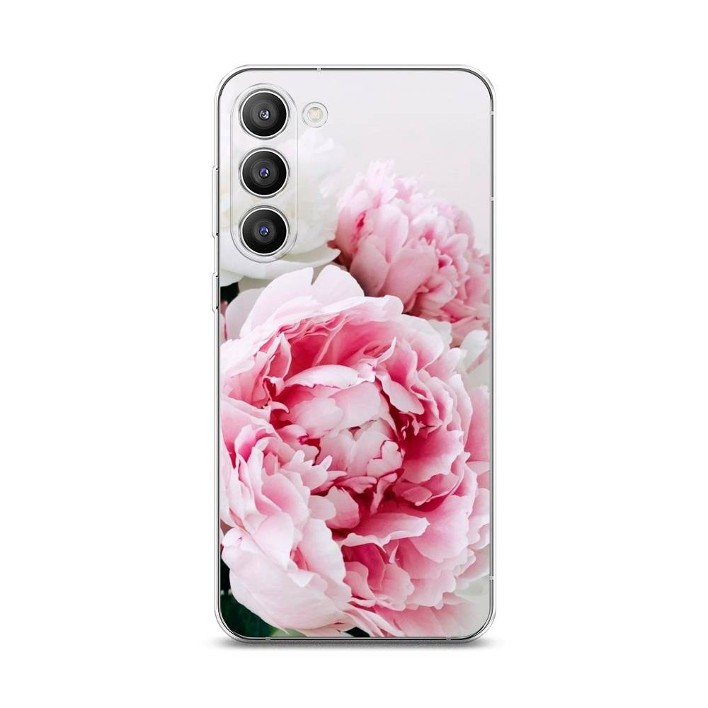 

Чехол на Samsung Galaxy S23 Plus 5G "Розовые и белые пионы", Розовый;белый, 2107450-2