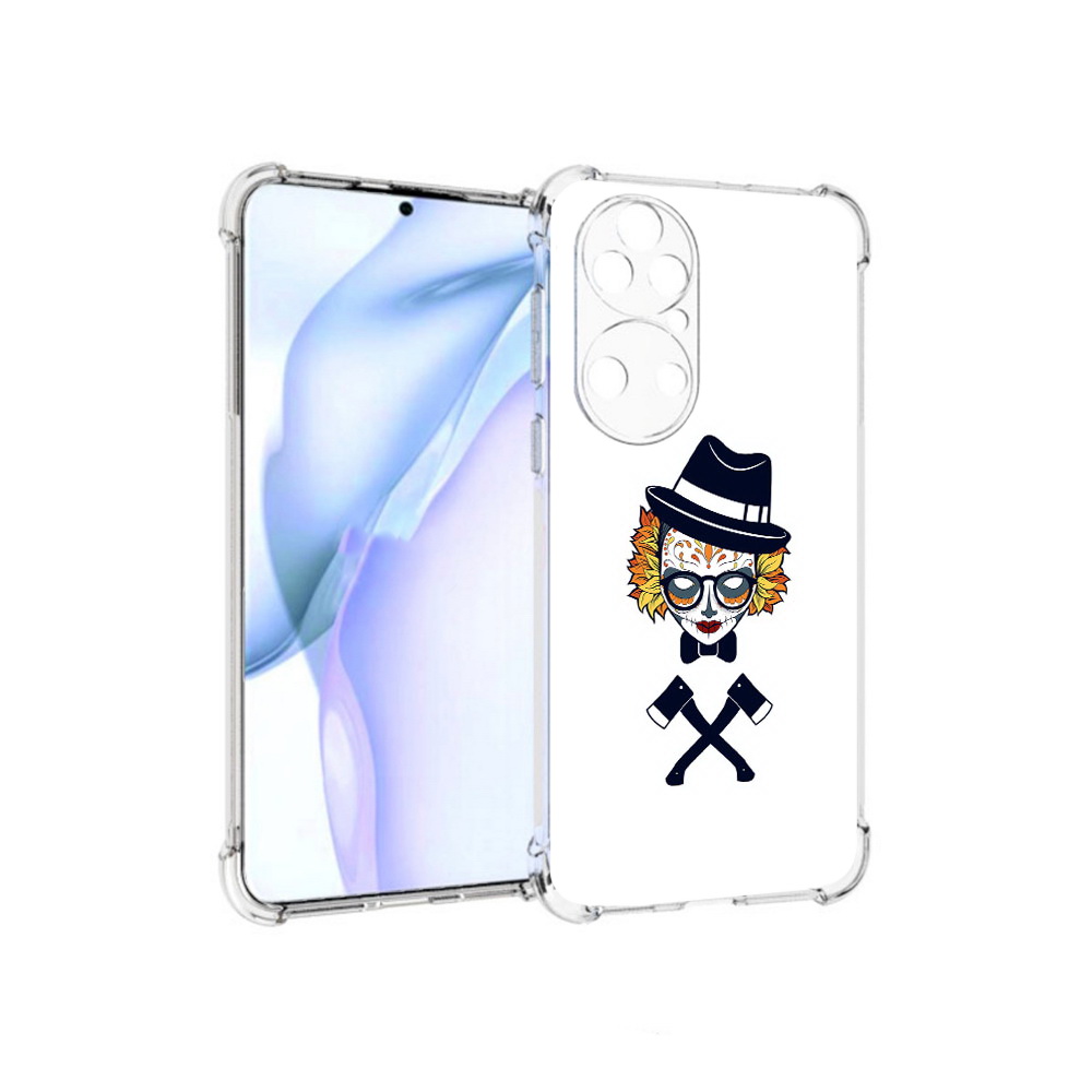 

Чехол MyPads Tocco для Huawei P50 девушка в маске с топорами рисунок, Прозрачный, Tocco