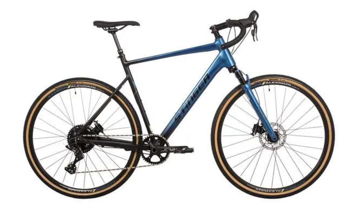 Велосипед дорожный STINGER 700C GRAVIX EVO синий, алюминий, размер 50, рама 18'', 2023
