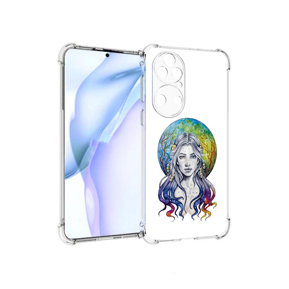

Чехол MyPads Tocco для Huawei P50 девушка с красивыми волосами, Прозрачный, Tocco