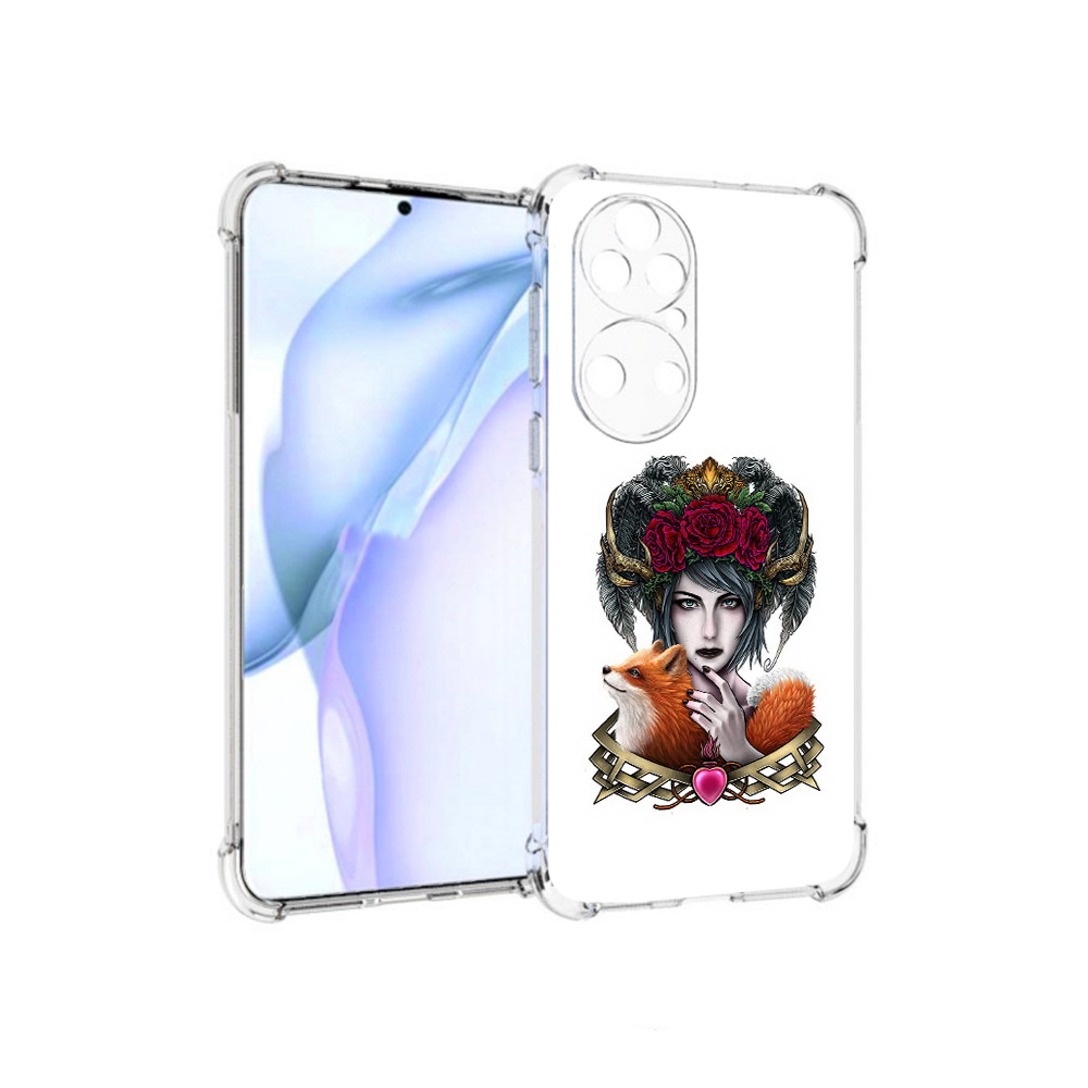 

Чехол MyPads Tocco для Huawei P50 девушка с лисой, Прозрачный, Tocco