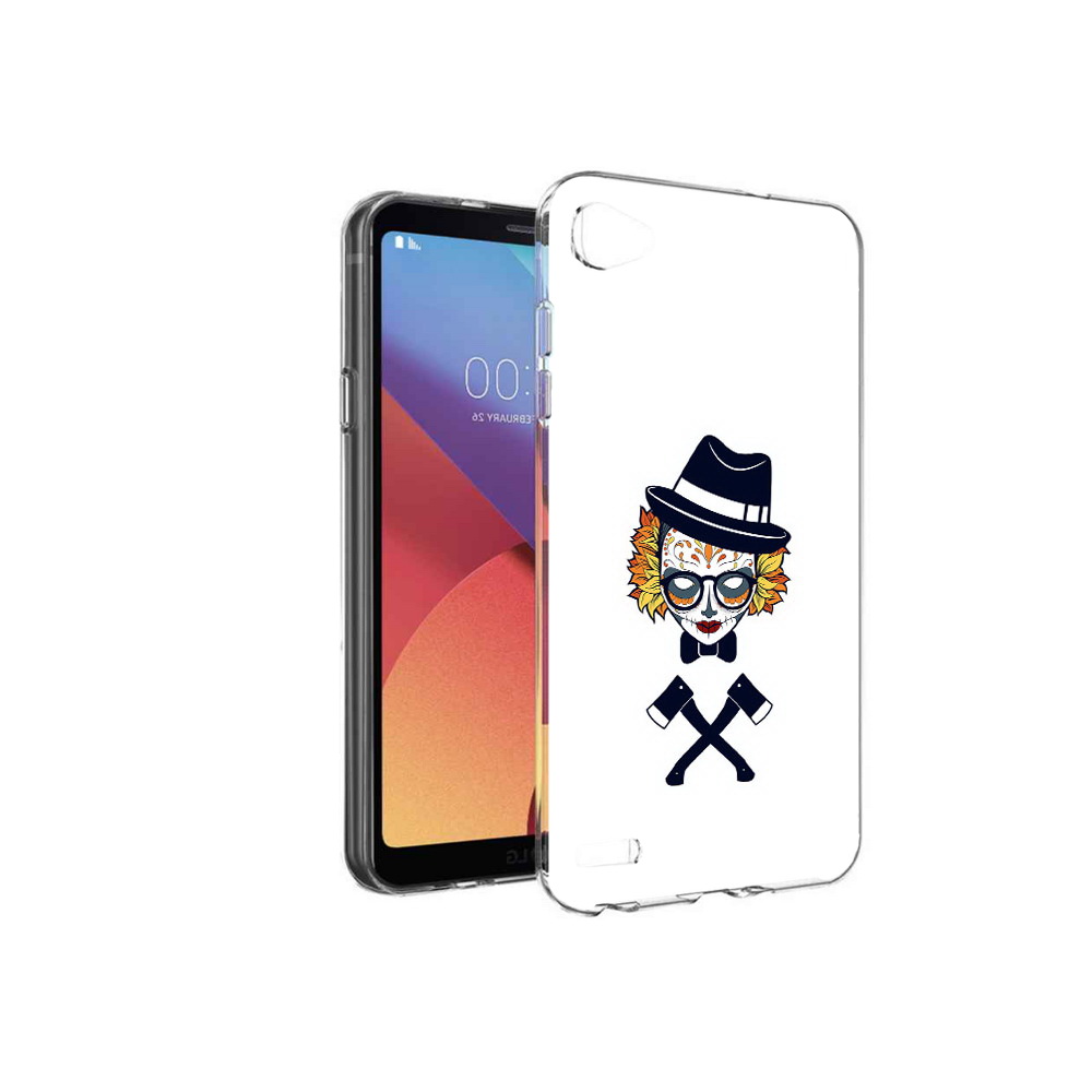 

Чехол MyPads Tocco для LG G6 mini девушка в маске с топорами рисунок, Прозрачный, Tocco