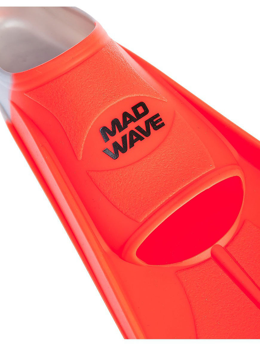 Короткие тренировочные ласты FINS TRAINING Mad Wave красный - размер 33-34