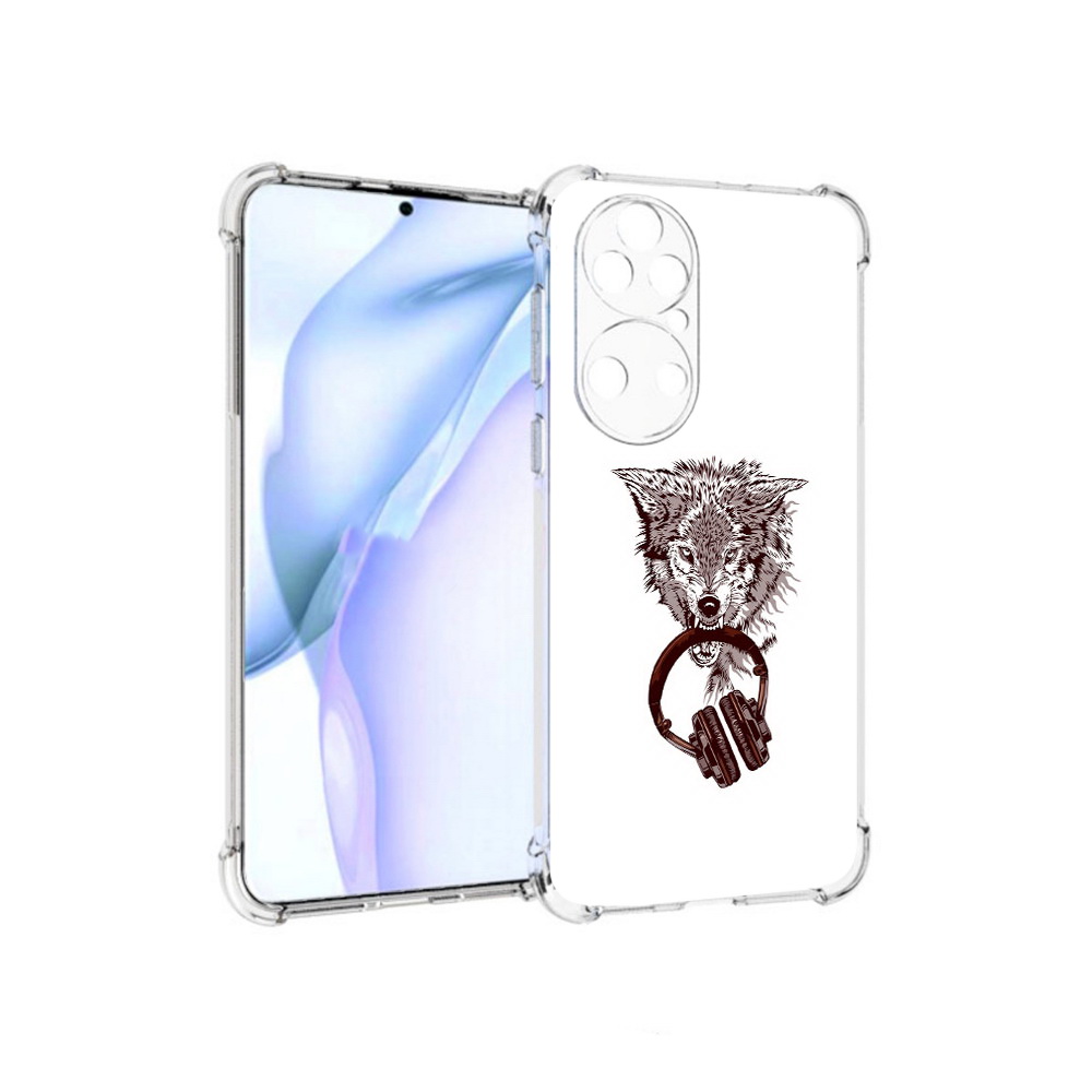 

Чехол MyPads Tocco для Huawei P50 дикий волк, Прозрачный, Tocco