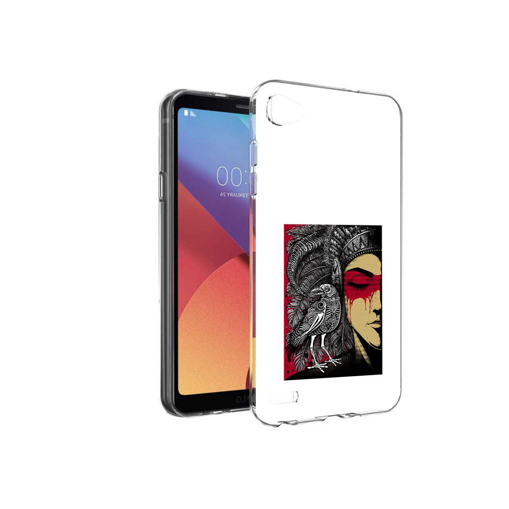 

Чехол MyPads Tocco для LG G6 mini девушка с вороном в абстракции, Прозрачный, Tocco
