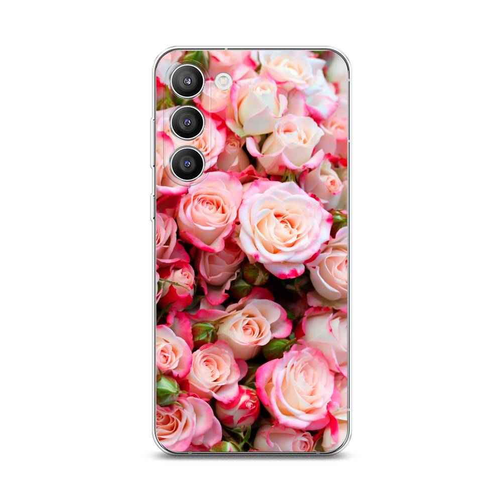 

Чехол на Samsung Galaxy S23 Plus 5G "Много роз", Розовый, 2107450-2