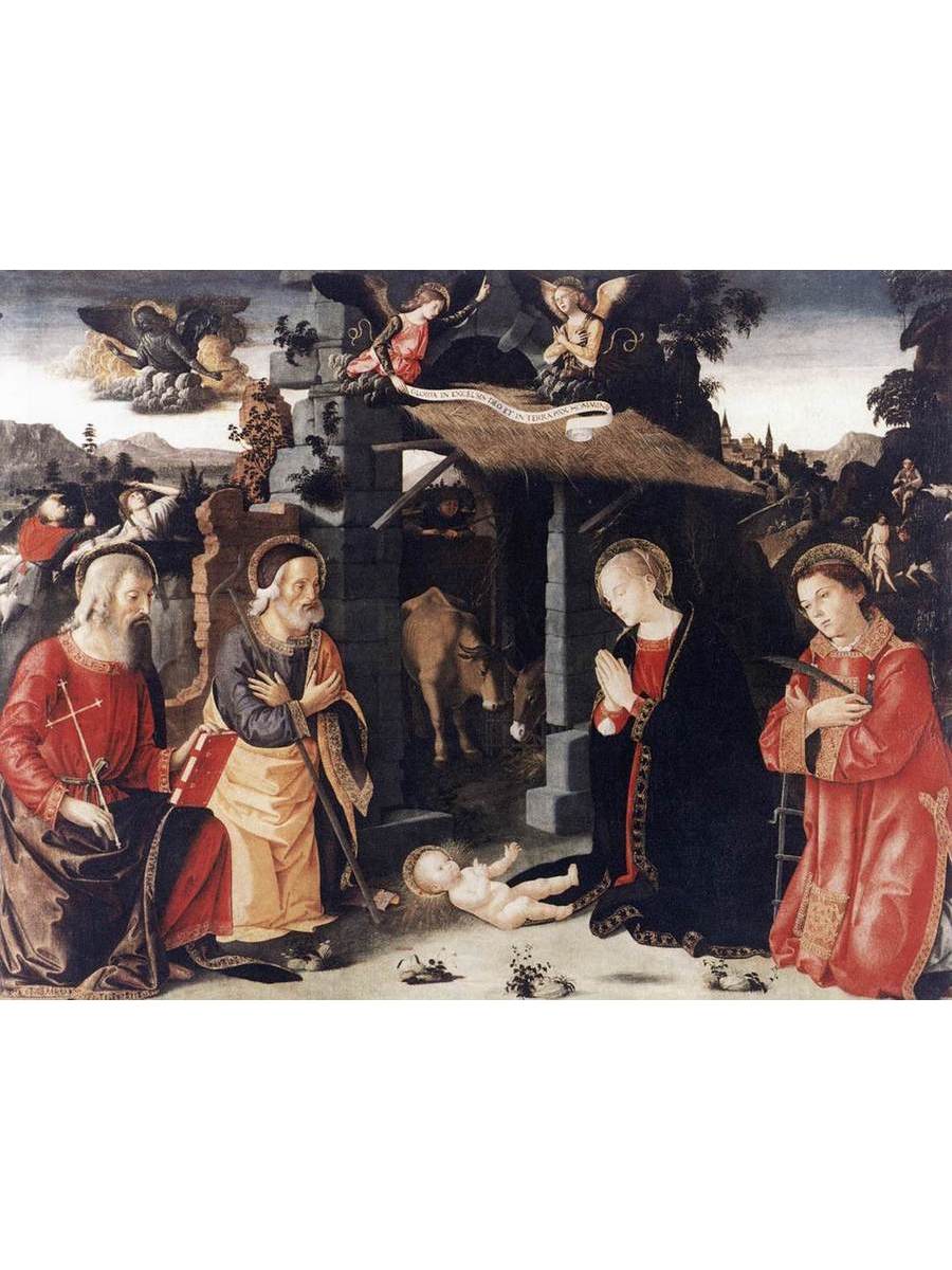 

Постер DRABS A2 Романо Антониаццо Nativity with Sts Lawrence and Andrew
