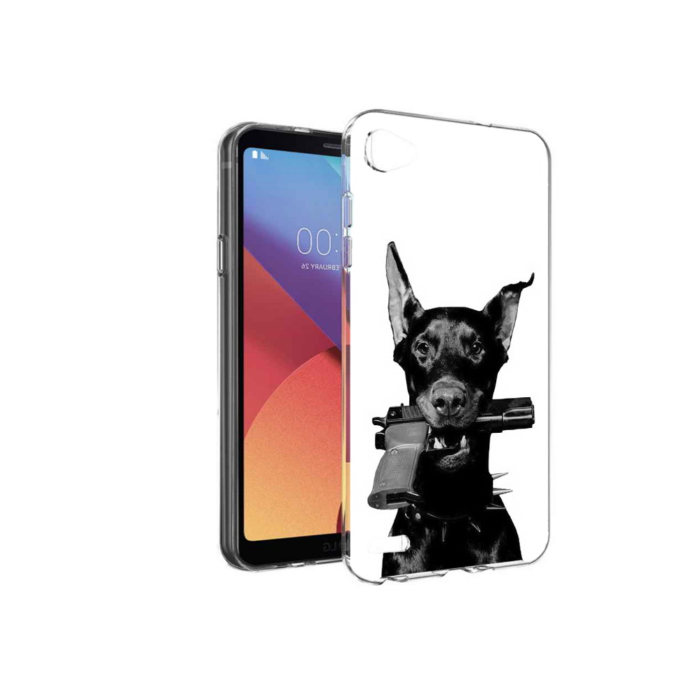 

Чехол MyPads Tocco для LG G6 mini доберман с пистолетом, Прозрачный, Tocco