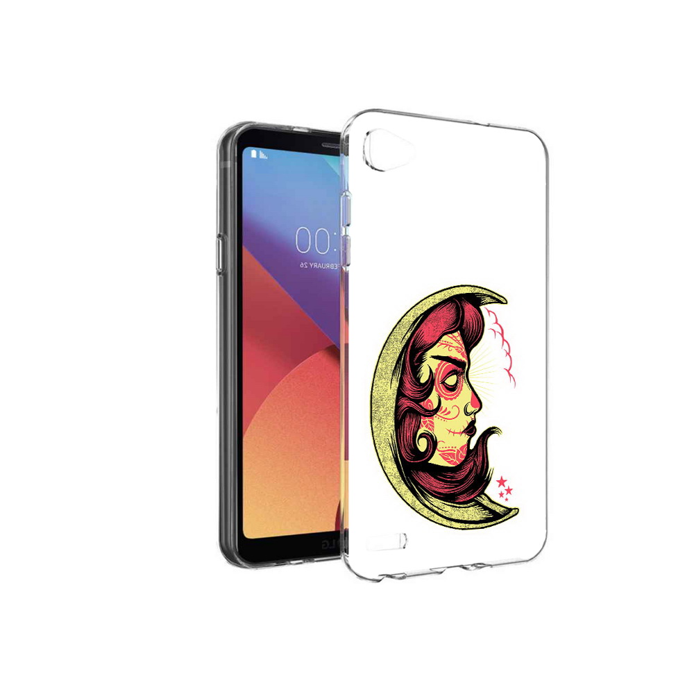 

Чехол MyPads Tocco для LG G6 mini желтый полумесяц с лицом девушки, Прозрачный, Tocco