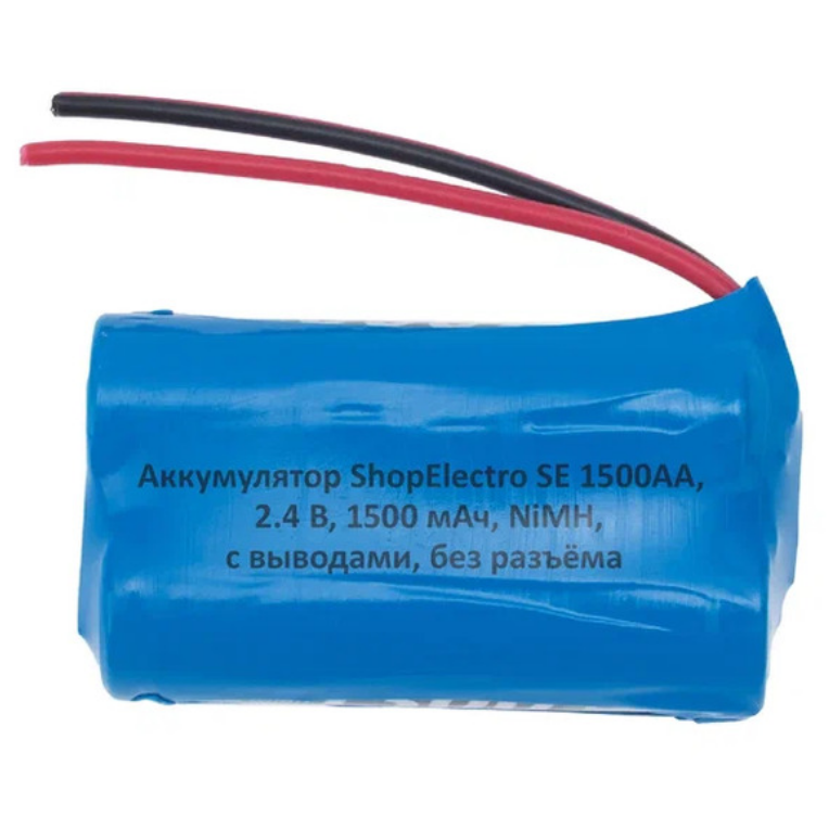 

Аккумулятор SE1500АА, 2.4 В, 1500 мАч/ 2.4 V, 1500 mAh, NiMH,с выводами, без разъема 9563