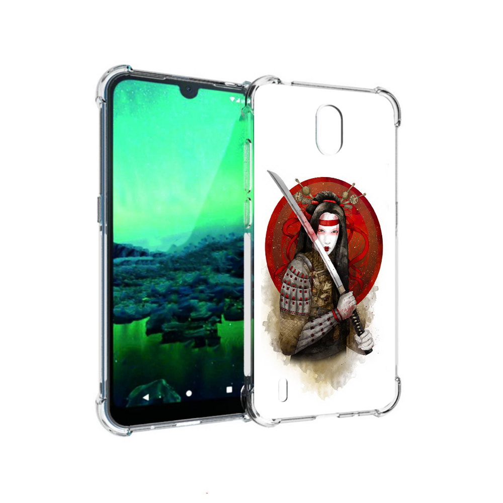 

Чехол MyPads Tocco для Nokia 1.3 рисованная девушка с катаной (PT227048.104.580), Прозрачный, Tocco