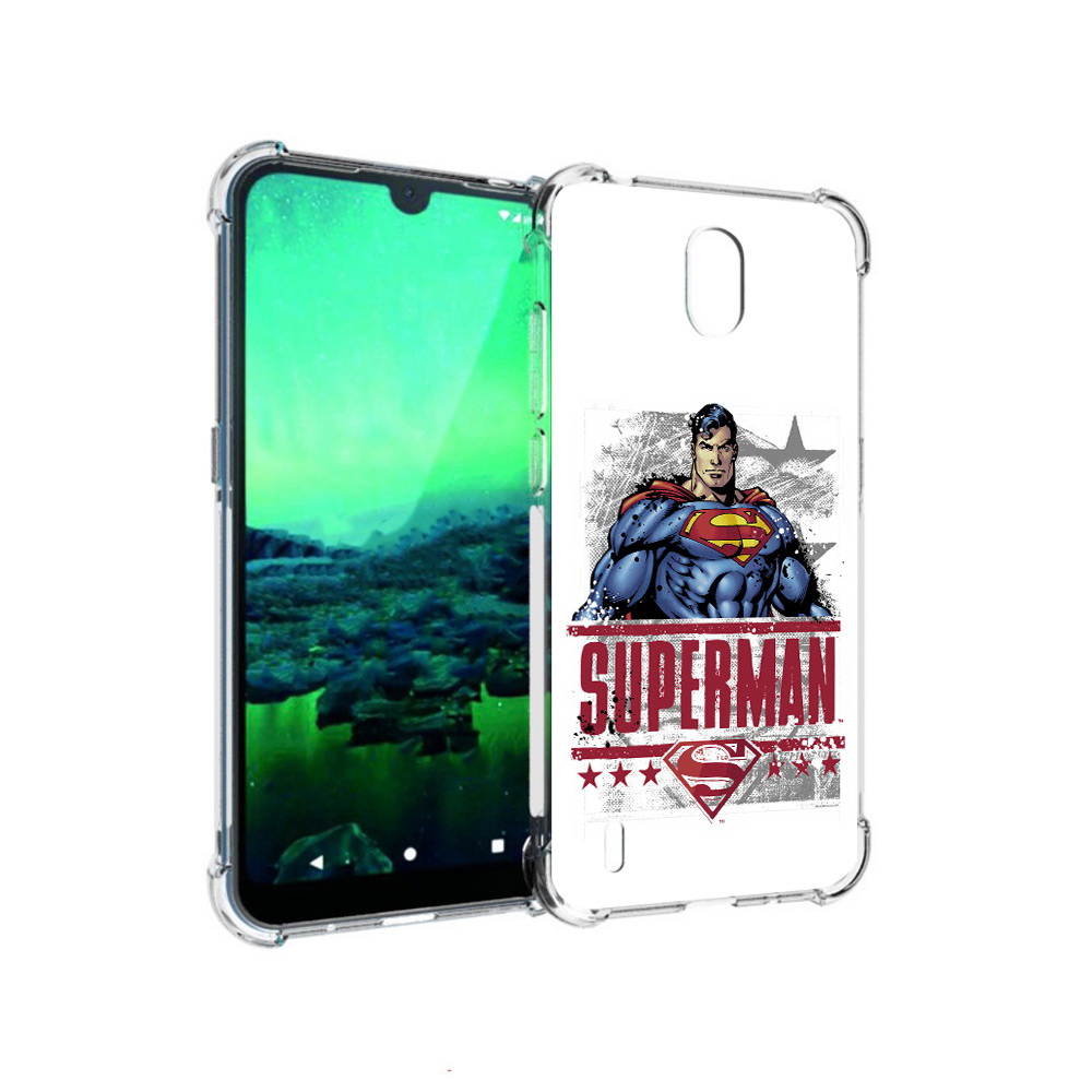 

Чехол MyPads Tocco для Nokia 1.3 рисунок супермен (PT227048.104.583), Прозрачный, Tocco