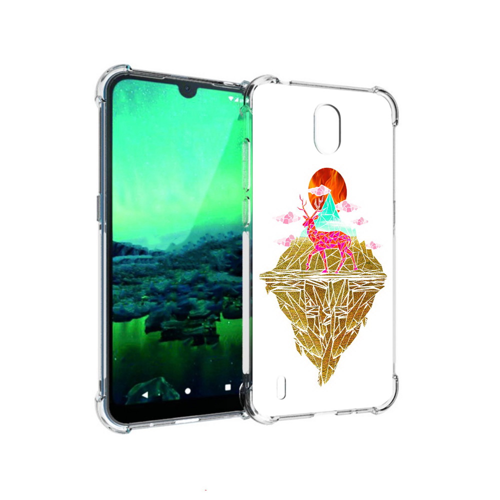 

Чехол MyPads Tocco для Nokia 1.3 розовый олень абстракция (PT227048.104.586), Прозрачный, Tocco