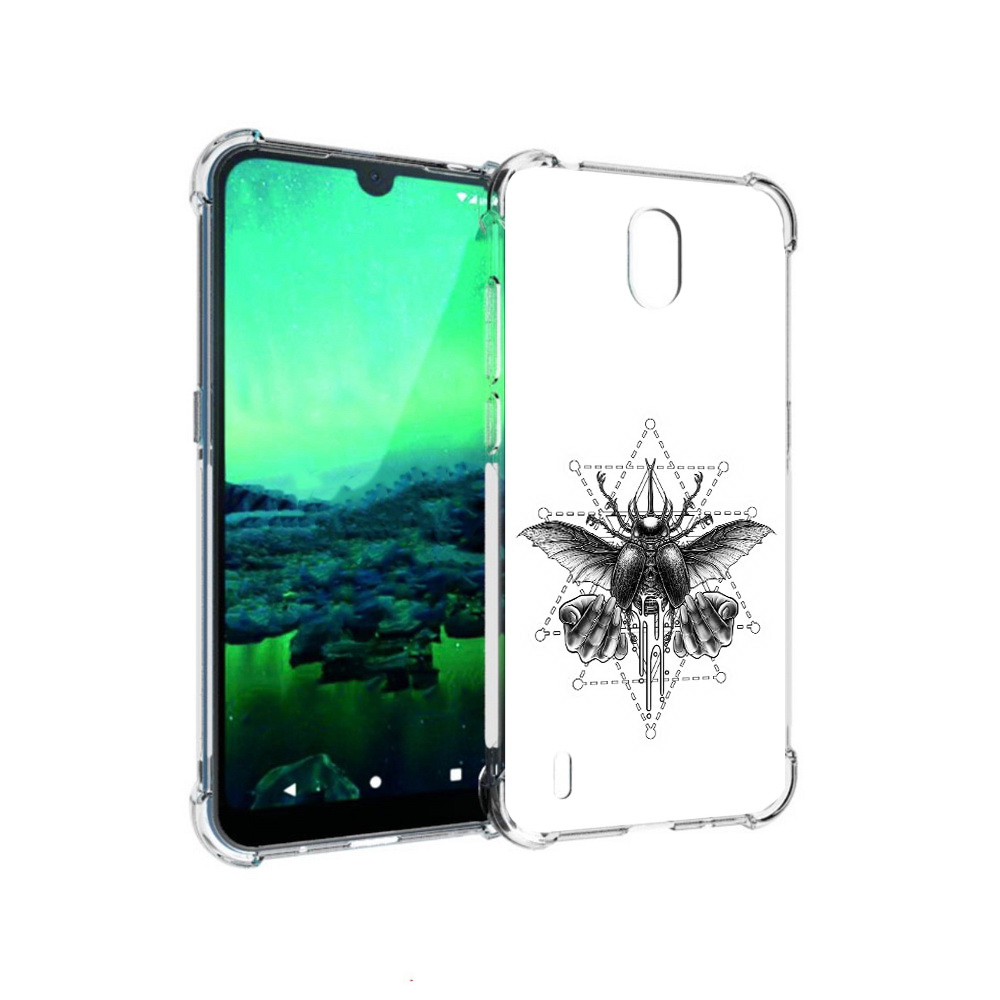 

Чехол MyPads Tocco для Nokia 1.3 скарабей (PT227048.104.601), Прозрачный, Tocco
