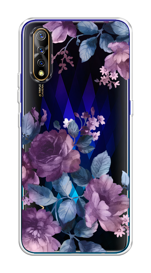 

Чехол на Vivo iQOO Neo/V17 Neo "Purple Blossoms", Синий;фиолетовый, 261250-1