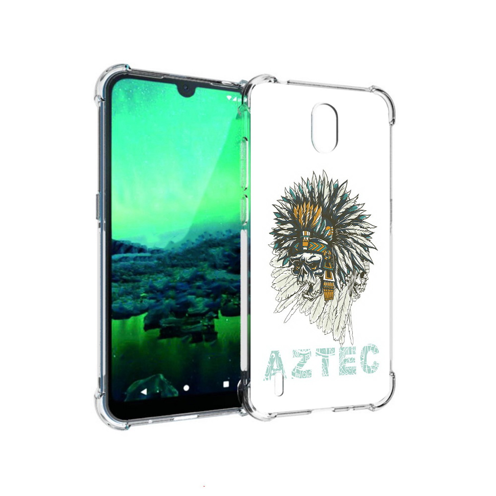 

Чехол MyPads Tocco для Nokia 1.3 скелет индеец (PT227048.104.602), Прозрачный, Tocco