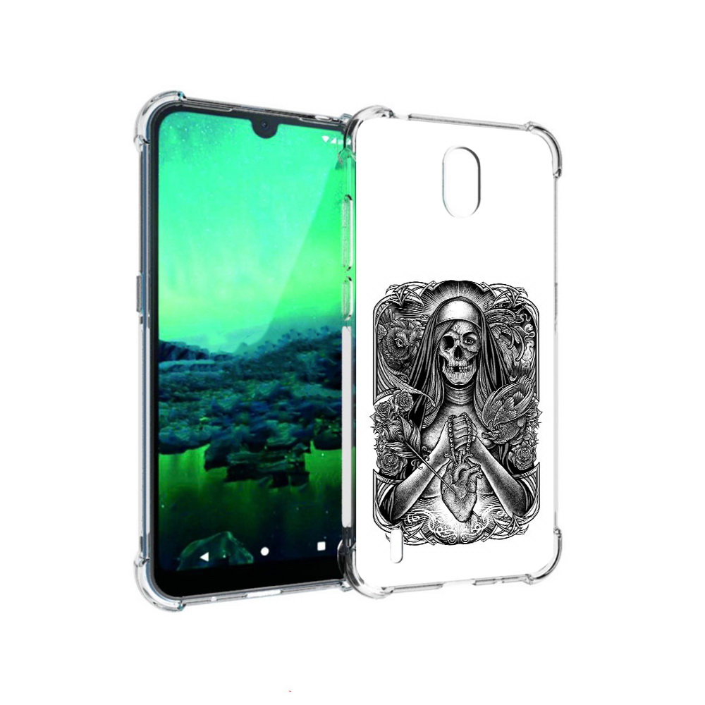 

Чехол MyPads Tocco для Nokia 1.3 скелет с сердцем (PT227048.104.603), Прозрачный, Tocco