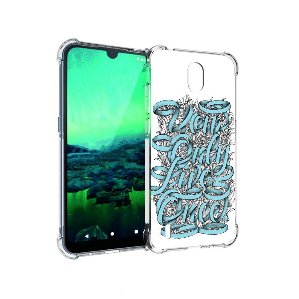 

Чехол MyPads Tocco для Nokia 1.3 слова из ленты абстракция (PT227048.104.607), Прозрачный, Tocco