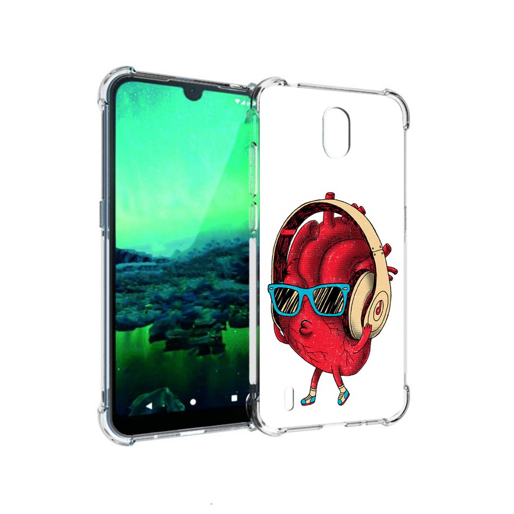 

Чехол MyPads Tocco для Nokia 1.3 слушай сердце (PT227048.104.609), Прозрачный, Tocco