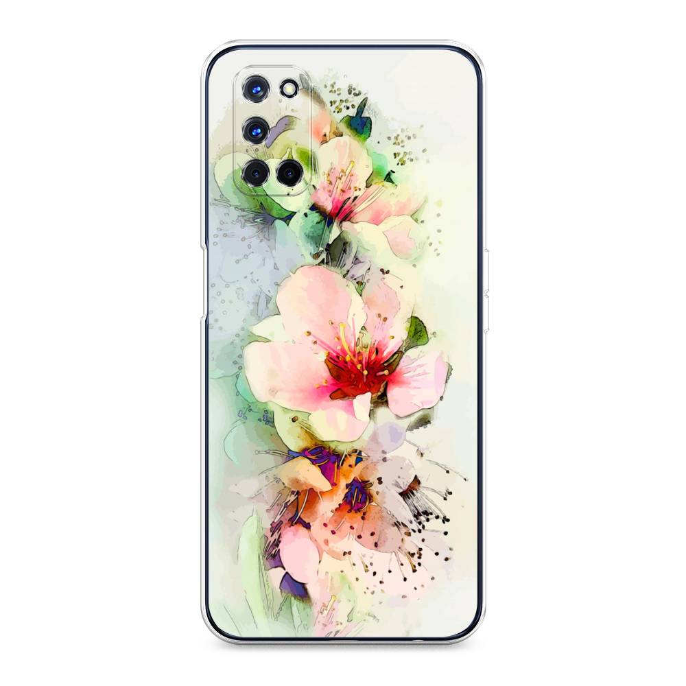 

Чехол для Oppo A52/A72 "Нежные цветы", Зеленый;розовый, 253250-2