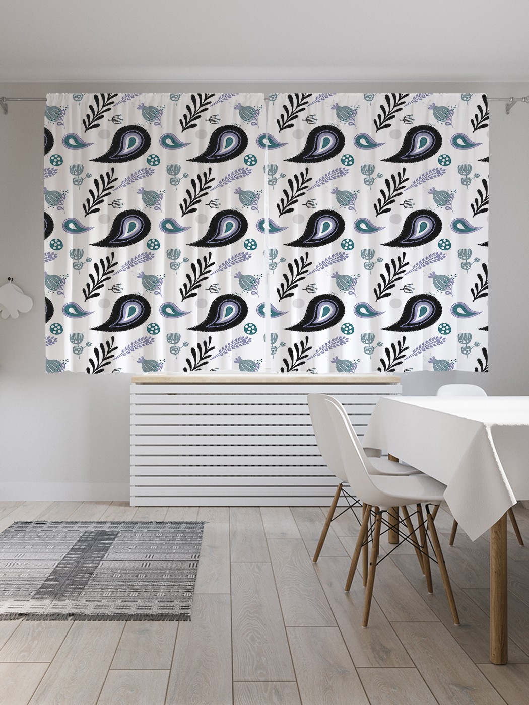 

Шторы с фотопечатью JoyArty "Восточные пейсли" из сатена, 290х180 см, Восточные пейсли