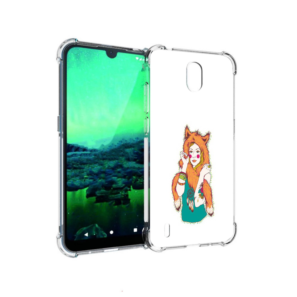 

Чехол MyPads Tocco для Nokia 1.3 Девушка лиса (PT227048.104.62), Прозрачный, Tocco