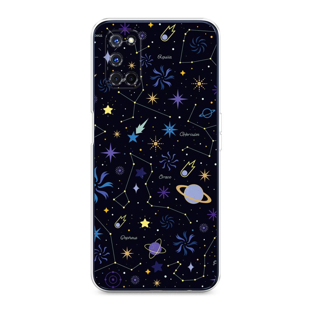 

Чехол для Oppo A52/A72 "Цветной космос", Желтый, 253250-2