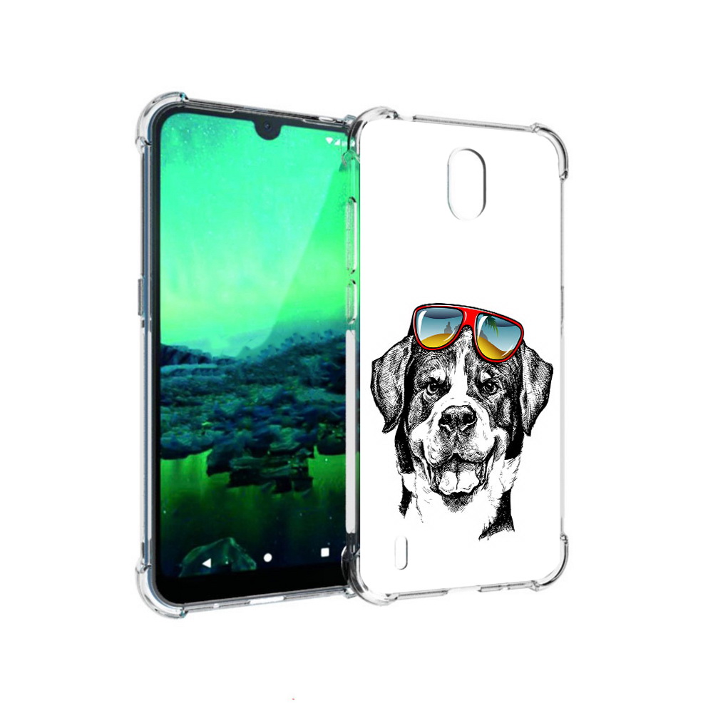 

Чехол MyPads Tocco для Nokia 1.3 счастливая собака (PT227048.104.631), Прозрачный, Tocco