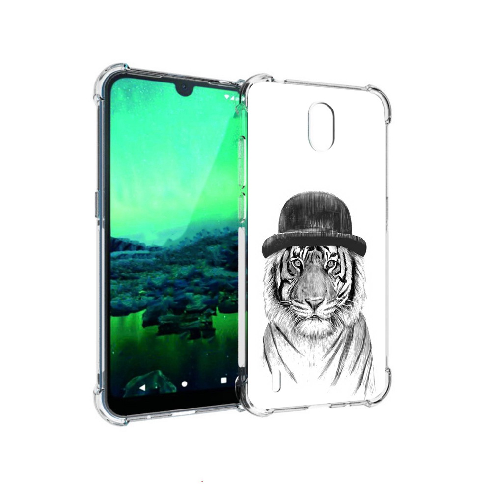 

Чехол MyPads Tocco для Nokia 1.3 тигр британец (PT227048.104.641), Прозрачный, Tocco