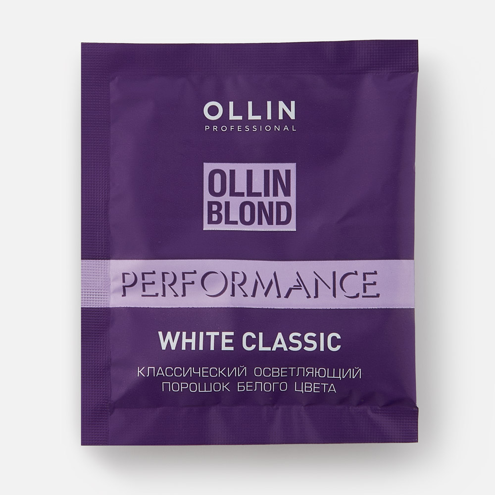 Осветлитель для волос OLLIN PROFESSIONAL White Classic Blond Powder белый, 30 г осветляющий порошок ollin professional ollin blond performance white classic powder 500 г