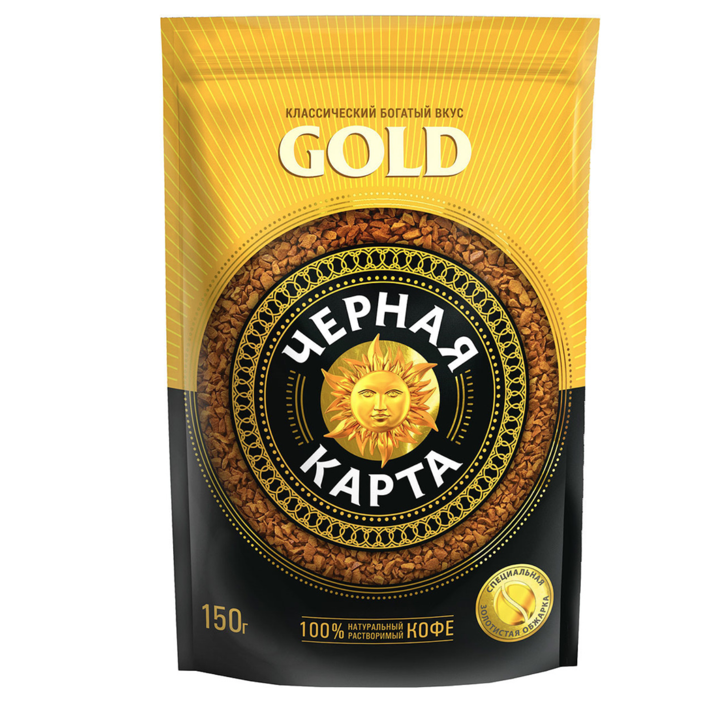 Кофе растворимый Черная карта gold 150 г