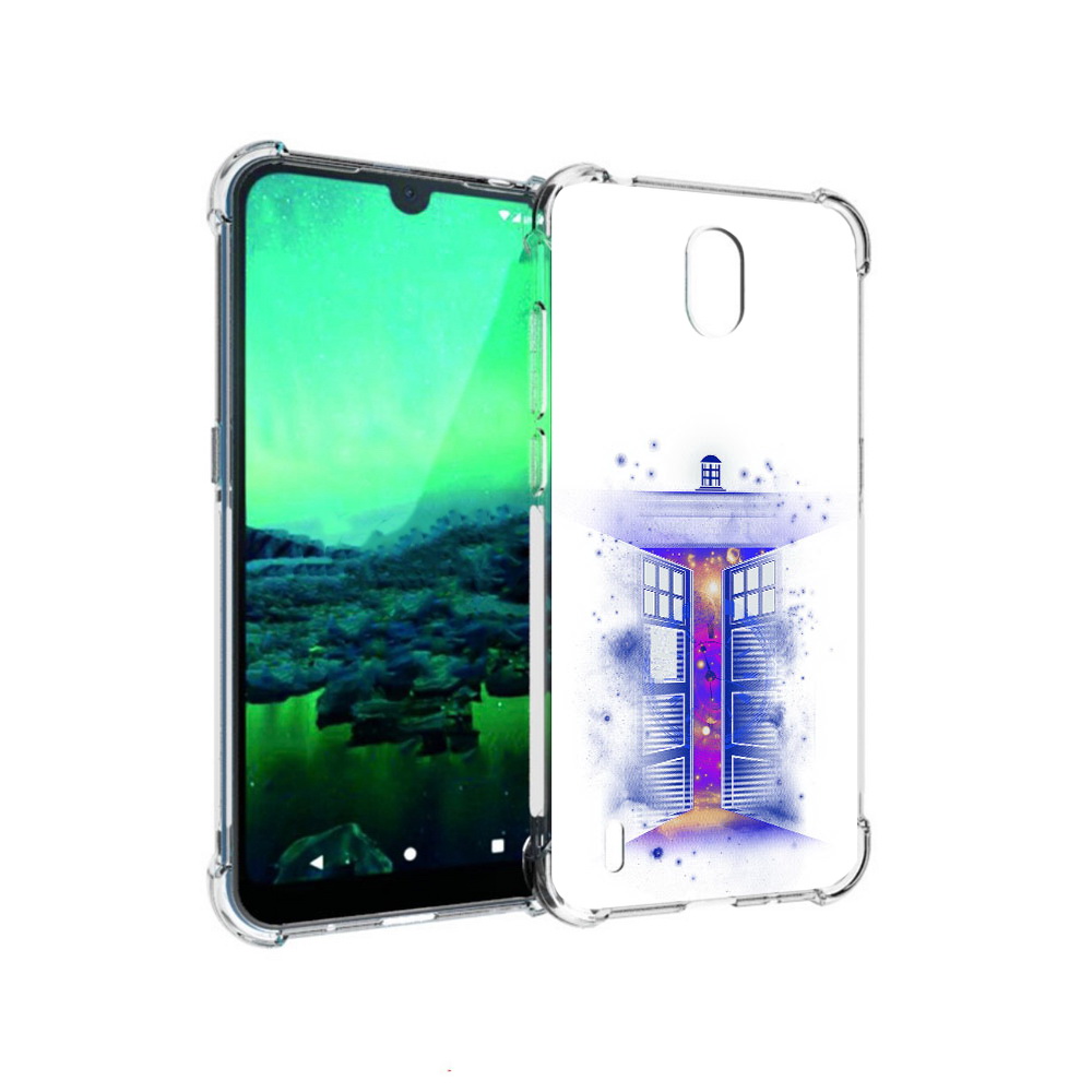 

Чехол MyPads Tocco для Nokia 1.3 фиолетовый уголок абстракция (PT227048.104.659), Прозрачный, Tocco