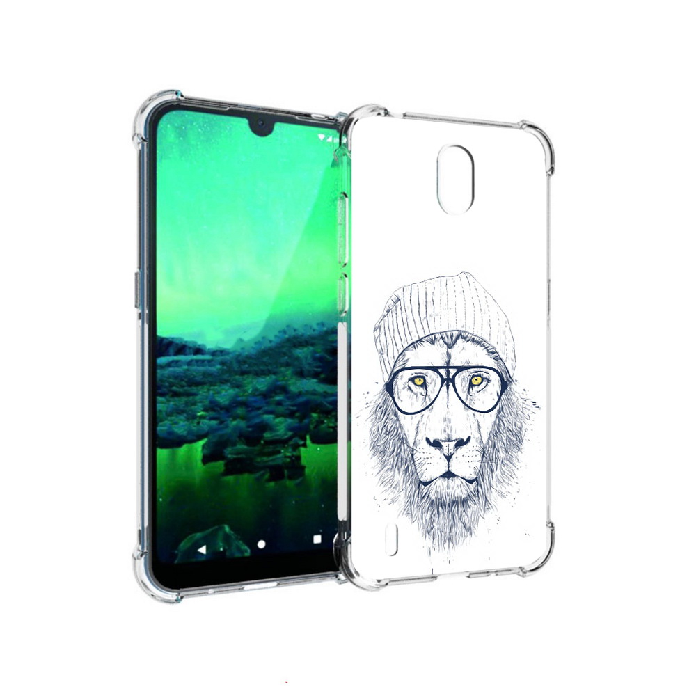 

Чехол MyPads Tocco для Nokia 1.3 хиппи лев (PT227048.104.663), Прозрачный, Tocco