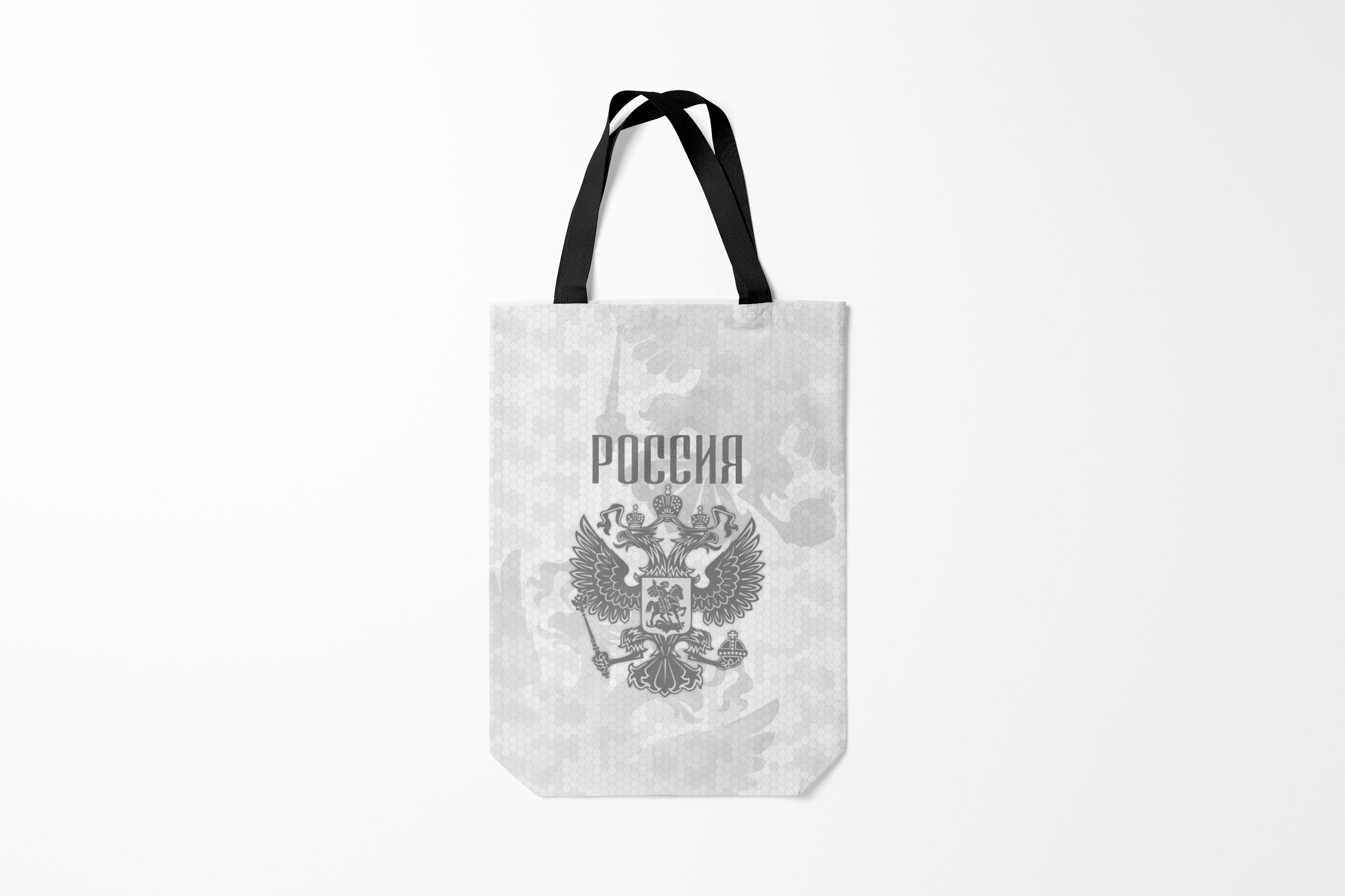 

Сумка шoппер унисекс Burnettie Патриотизм Герб России, белый, Патриотизм Герб России