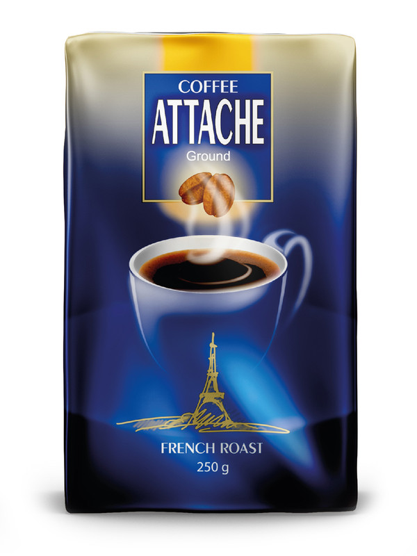 Кофе ATTACHE молотый французская обжарка 250г
