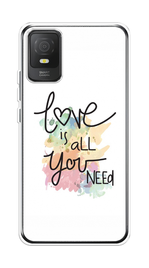 

Чехол на TCL 403 "Love is all you need", Белый;черный;зеленый, 291650-1