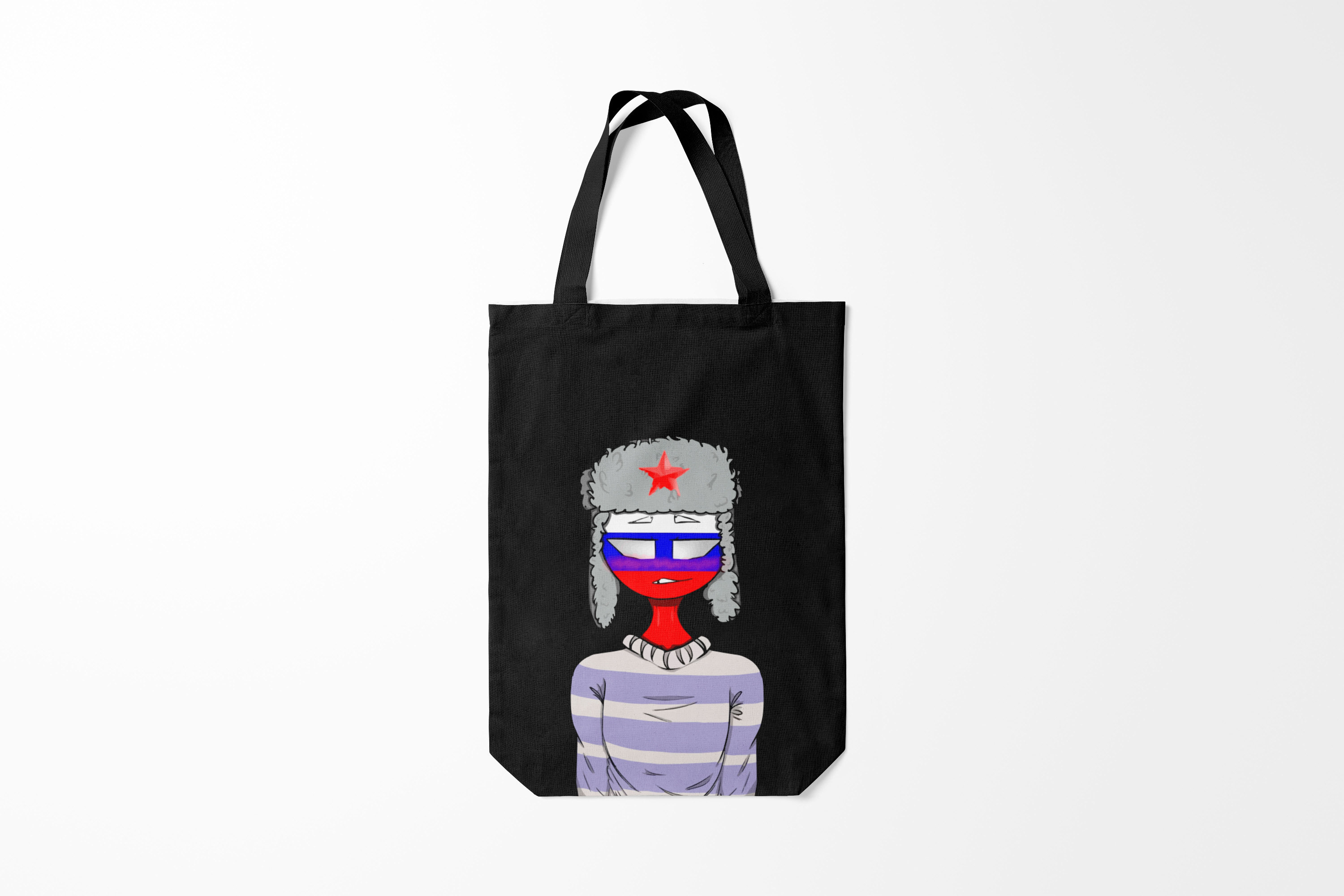 

Сумка шoппер унисекс Burnettie Патриотизм CountryHumans Россия, черный, Патриотизм CountryHumans Россия