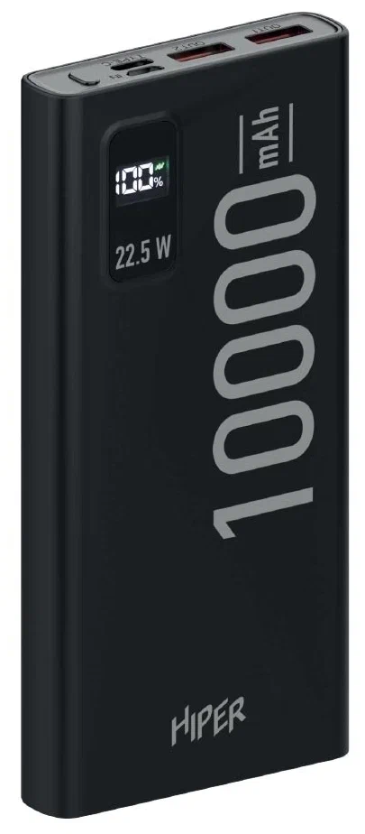 

Внешний аккумулятор Hiper EP 10000 10000mAh 3A QC PD 2xUSB Black (EP 10000 BLACK)