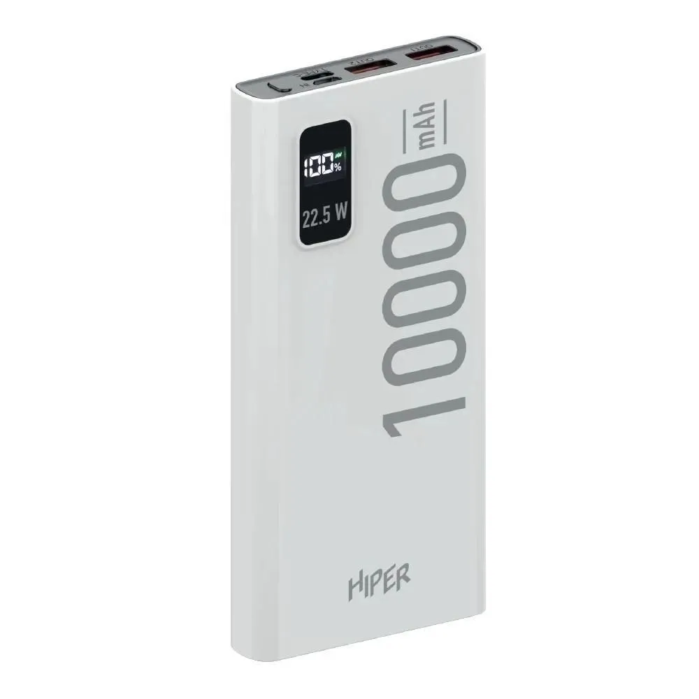 

Внешний аккумулятор Hiper EP 10000 10000mAh 3A QC PD 2xUSB White (EP 10000 WHITE)