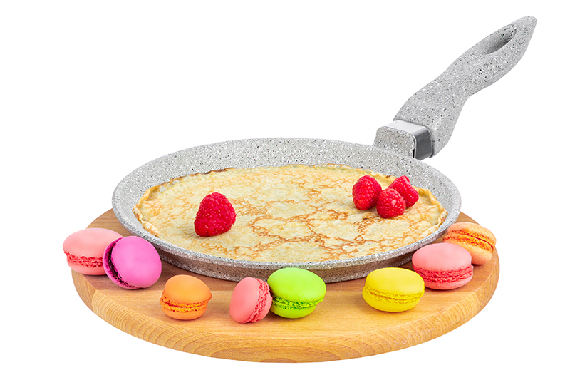 

Сковорода блинная Elan Gallery Гармония вкуса Серый агат несъемная ручка 20 см