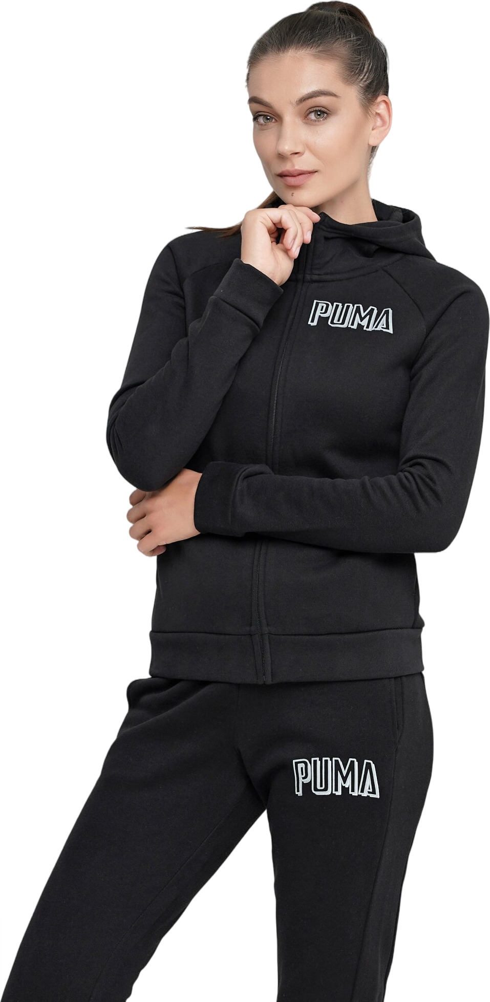 

Толстовка женская PUMA Athletics Fz Hoody Fl черная S, Черный, Athletics Fz Hoody Fl