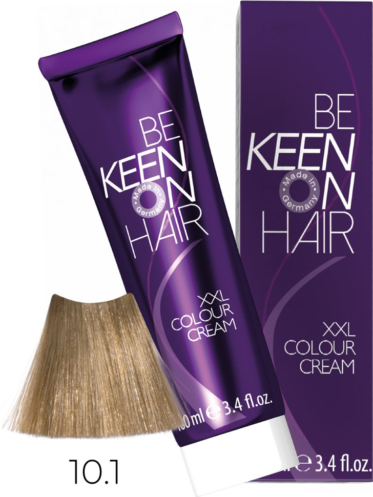 Крем-краска для волос KEEN Colour 10.1 ультра-светлый пепельный блондин 100 мл крем краска keen xxl 4 7