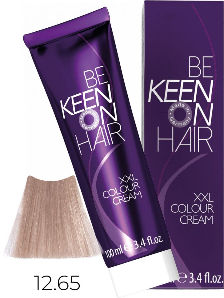 Крем-краска для волос KEEN Colour 12.65 платиновый фиолетово-красный блондин